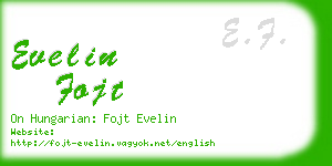 evelin fojt business card